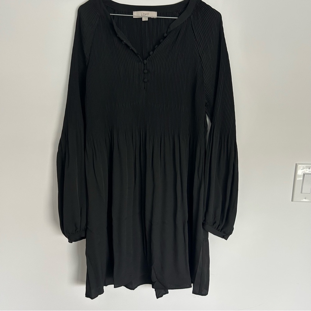 Loft Pleated Swing Dress